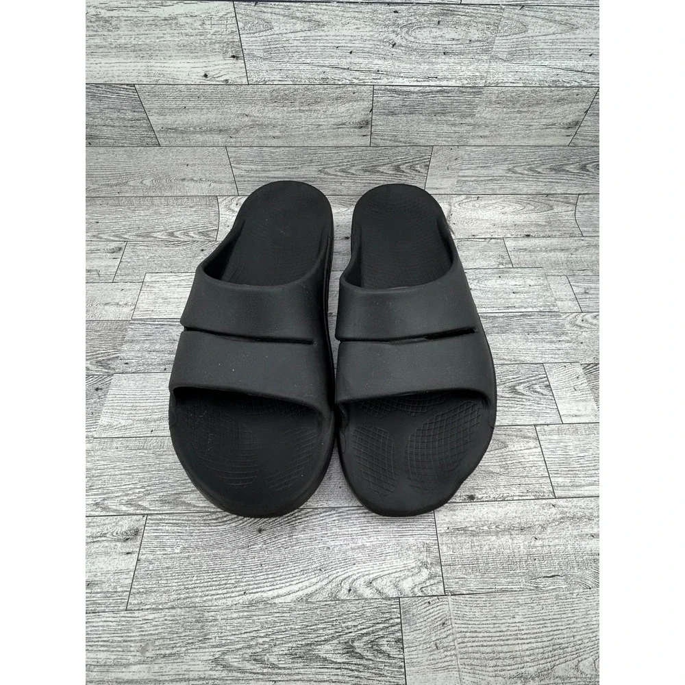 Oofos OOahh Sport Recovery Slides Black Mens 12 Womens 14 EU 45 Sandals Comfort